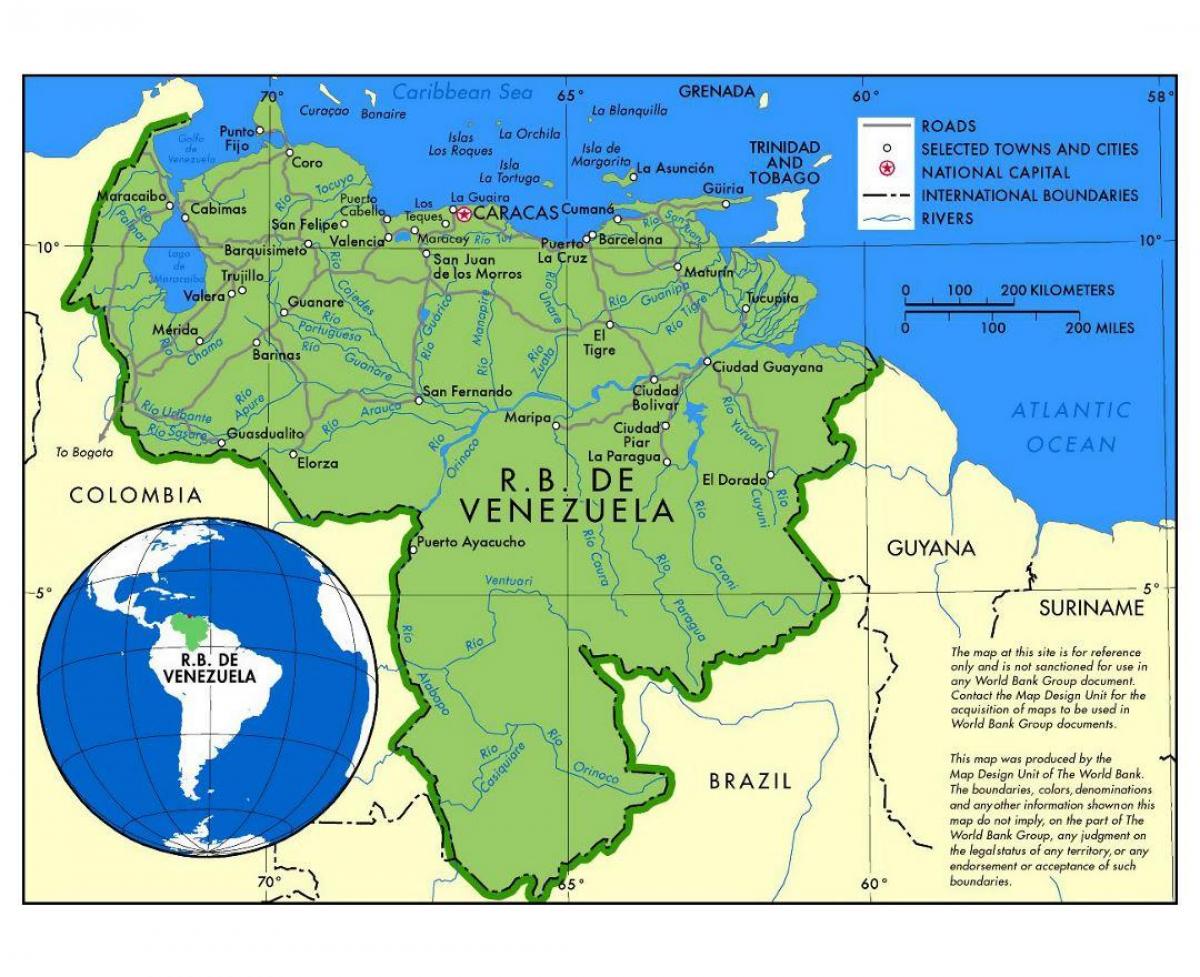 kort af kort de venezuela
