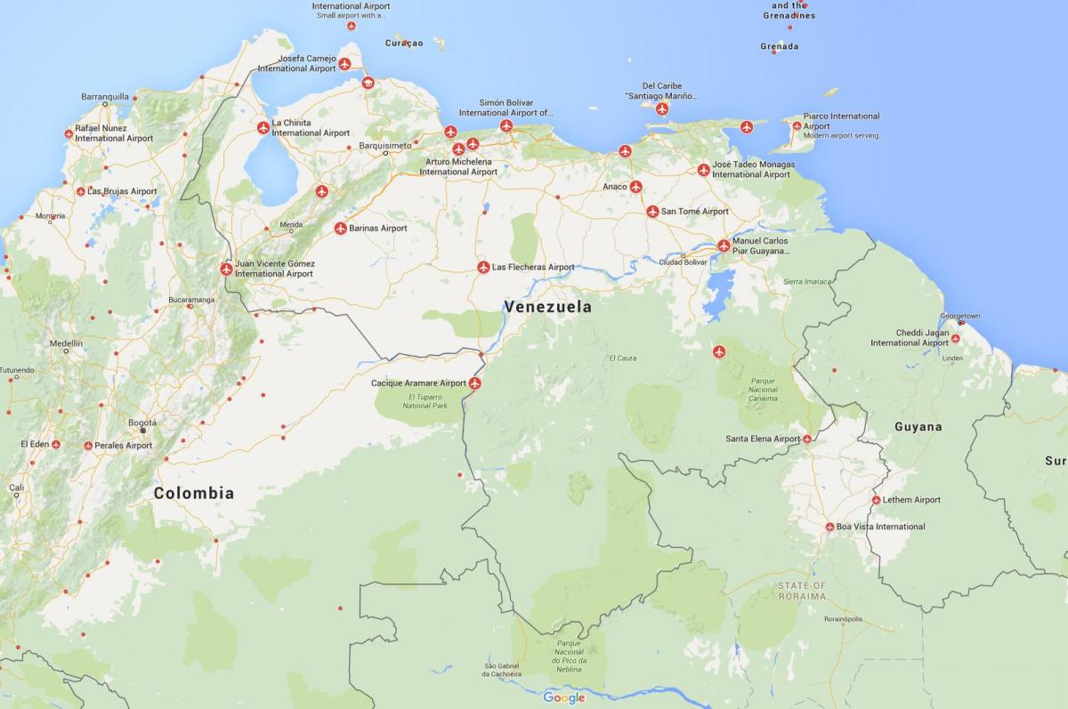 kort i venezuela lufthavne