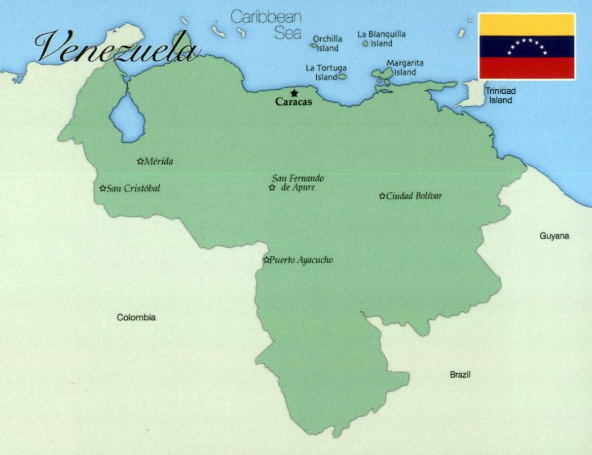 kort i venezuela med byer