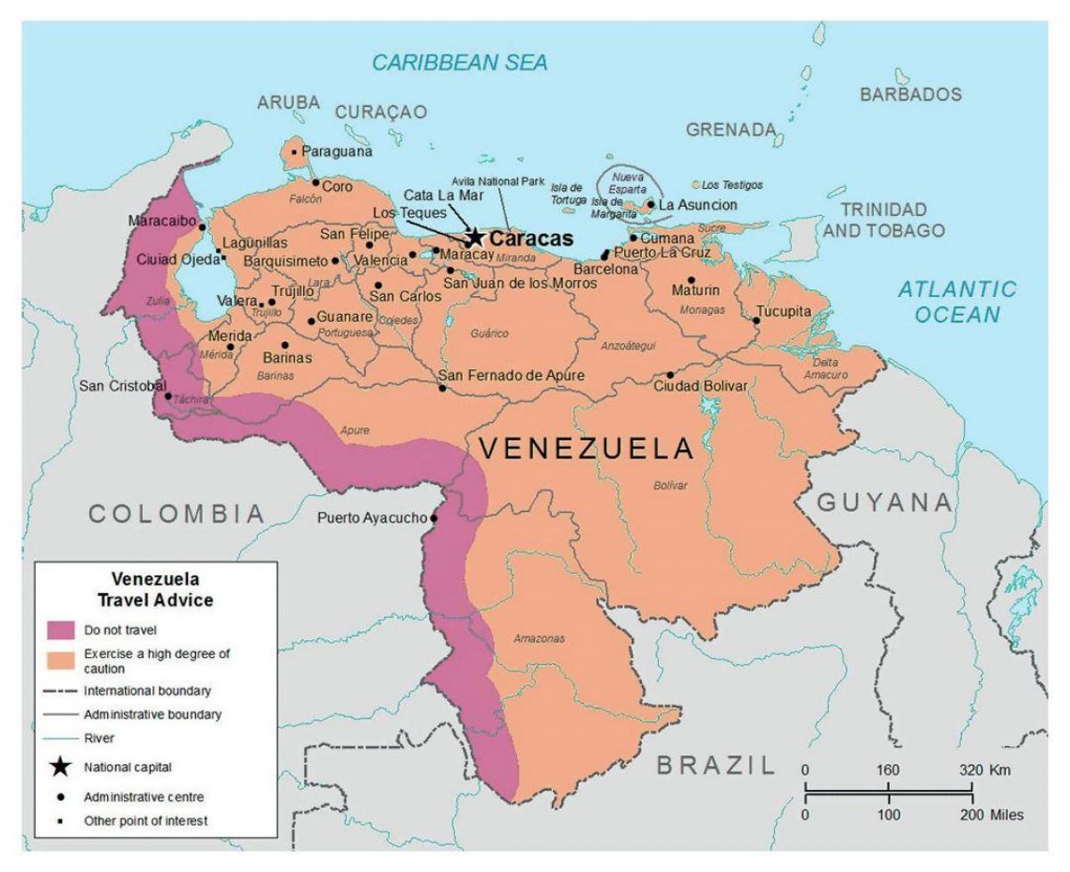 venezuela på kort