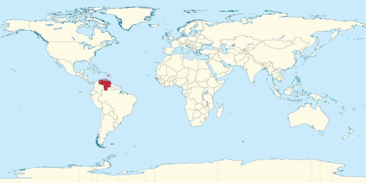 venezuela på verdenskortet