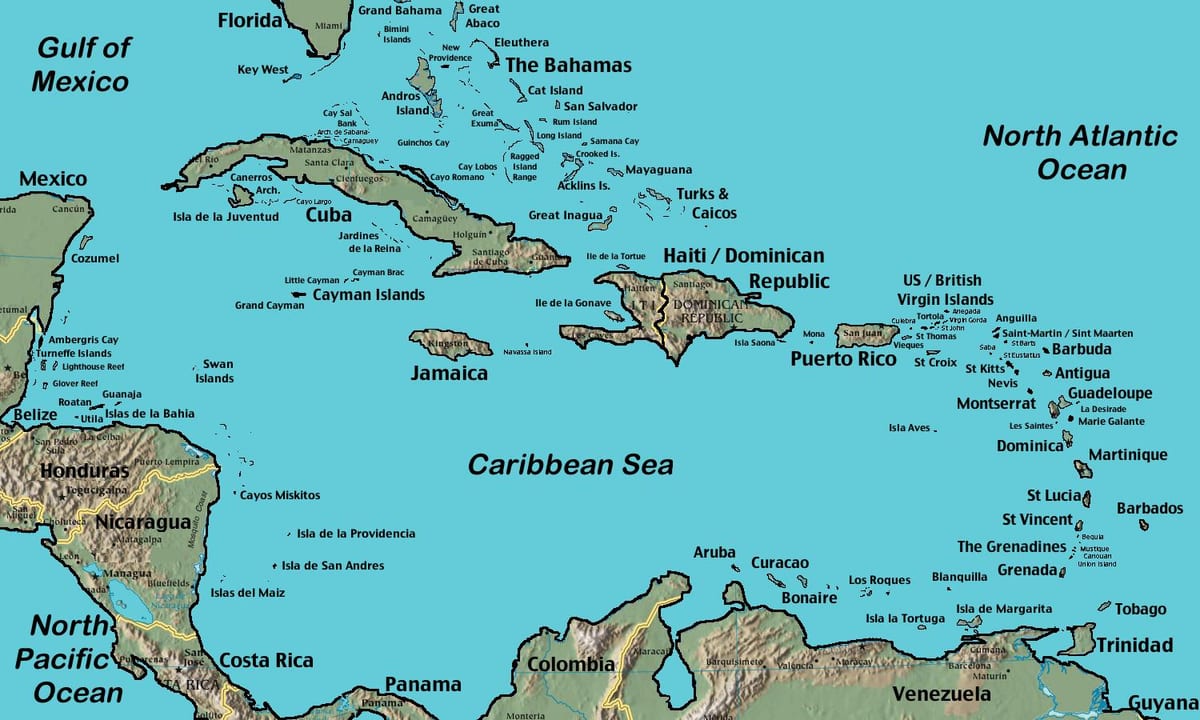 øer off venezuela kort