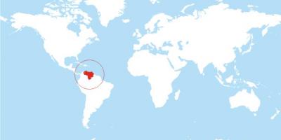 Kort i venezuela placering på verden