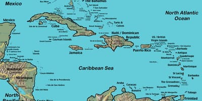Øer off venezuela kort